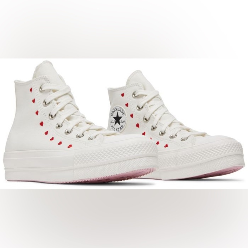 Converse Valentine Hearts All Star Chuck Taylor Hi-Top Platform Sneaker 3